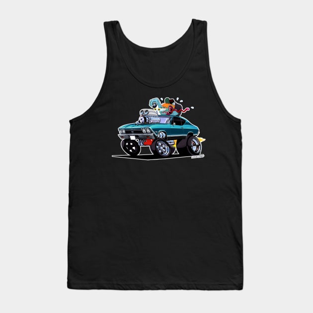 JUST IDLIN 68 Chevelle Blue Tank Top by vincecrain